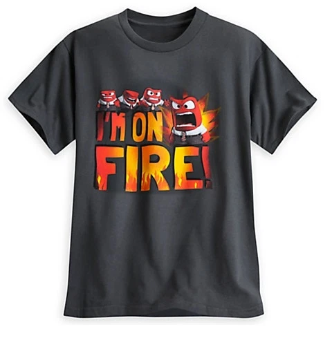 Disney Store Pixar Fest Inside Out Movie Anger Boys T Shirt Size 4 5/6 7/8 New - Image 1 of 1