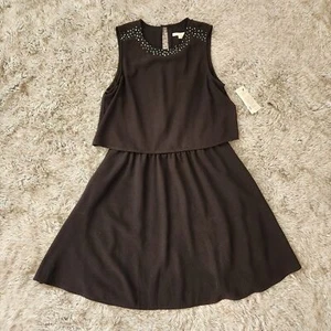 Vestido Cooper & Ella sin mangas hasta la rodilla negro con detalle de lunares grande - Imagen 1 de 11