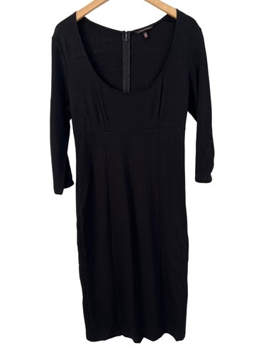 UNDERCOVER Abito tubino Victorias Secret manica 3 4 scoop taglia 12 nero business cocktail