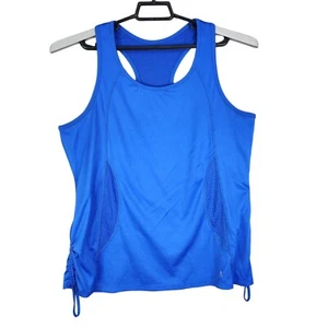 Womens Danskin Now Racerback Tank Top Blue Athletic Mesh 100% Polyester XXL (20) - Picture 1 of 11