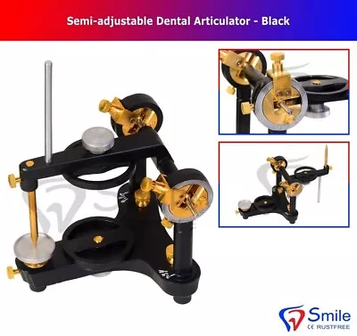 Dental Lab Equipment Semi-adjustable Dental German Articulator Black Smile Dent • 57.99£