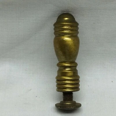 Vintage Brass Finial Lamp Part Solid Cast - Image 1 of 4