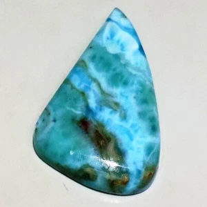 60 Ct 7X26X40 mm 100% Natural Sky Blue Larimar Fancy Cabochon Gemstone CI-425 - Picture 1 of 4