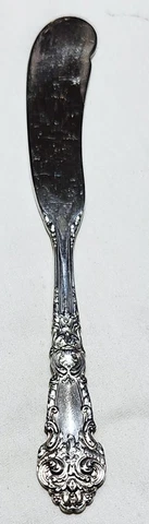 Reed & Barton Solid Sterling Silver Individual Butter Knife French Renaissance Cover