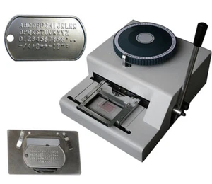 Dog Tag Embosser Machine 52 Characters Dog Steel Card Embossing Stamping Machine - Picture 1 of 8