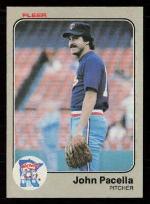 1983 Fleer John Pacella #622 Minnesota Twins Baseball Card - Image 1 of 2