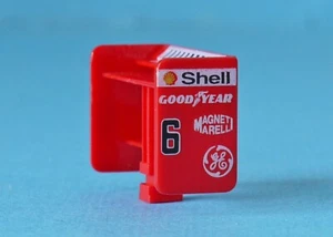 N2580 Scalextric Red Rear Wing Aerofoil Ferrari 643 F1 Shell Goodyear No.6 C2115 - Picture 1 of 3