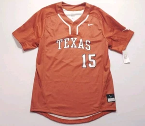Nike Texas Longhorns Vapor Pro 2-button Baseball Jersey Large Orange Mens - Picture 1 of 11