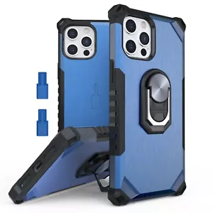 Funda híbrida Tri Shield para iPhone serie 12 funda de montaje en coche azul metálico - Imagen 1 de 32