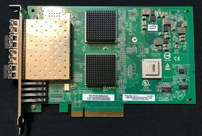 Qlogic QLE2564 4 Port PCIe 8Gb Fibre Channel Adapter PX4810402-06 with 4x GBIC - Image 1 of 4