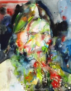 Retrato acuarela RASPUTÍN - póster - ¡varios tamaños! pintura impresión artística Grigori - Imagen 1 de 7