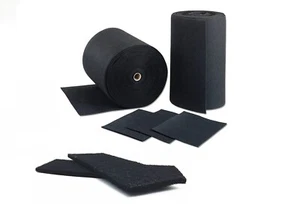 Aktivkohle Abluft Filter Vlies Universal Filtermatte (1m x 1,90m) Dicke ca.10 mm - Bild 1 von 1