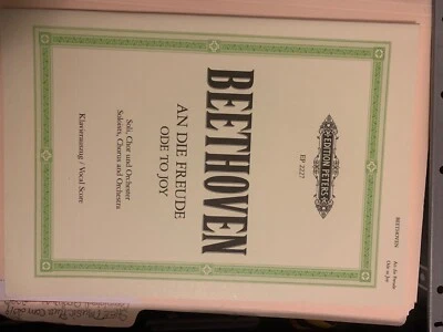 BEETHOVEN. IV-AN DIE FREUDE aus Symphonie 9, Op. 125 Klavierauszug (auf Deutsch) - Image 1 of 4
