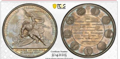 Switzerland Basel Canton Silver "Shooting Festival" Medal 1844 SP63 PCGS - Image 1 of 2