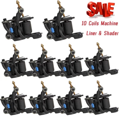 10-PACK Tattoo Coils 10 Wrap for Tattoo Machine Liner Shader Lightweight Y41 - Image 1 of 4
