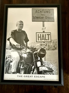 Prints Plus Steve McQueen 1998 impresión enmarcada The Great Escape 37x27 - Imagen 1 de 5