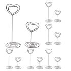 1X(30 Pcs Card Holder Heart Shape Table Picture Stand Wire Tabletop Photo Holder