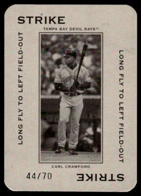 2005 Donruss Throwback Threads Polo Grounds 70 STRIKE Long Fly Carl Crawford - Image 1 of 2