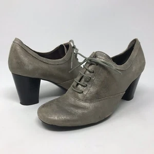 Tacones Bossyo de cuero con cordones plateados metálicos plateados 6,5 Shooties para mujer Nine West - Imagen 1 de 12