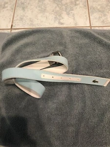 Women’s Lacoste Light Blue and White Belt Size XL - Picture 1 of 11