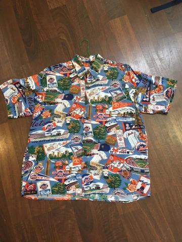 NEW YORK METS HAWAIIAN SHIRT CLASSIC METS LEGACY  REYN SPOONER MEDIUM Cover