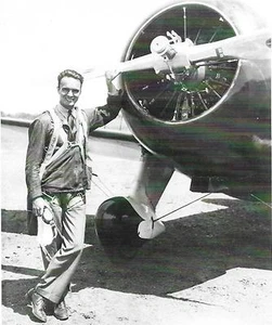 BLACK & WHITE 5X7 AIR RACING PHOTO - VINTAGE "RUSSELL THAW & GEE BEE" - Bild 1 von 1