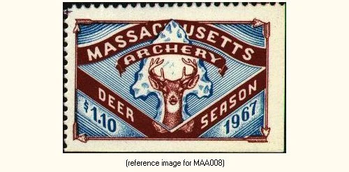 D2K Massachusetts Archery Stamp 1967 $1.10 - Image 1 of 1