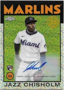 2021 paquete de plata cromado Topps jazz chisholm automático novato refractor mojo/149 - Imagen 1 de 2