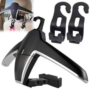 Car Back Seat Headrest Hanger with 2 Car Hooks for Coat, Jacket, Suit, Clothe... - Picture 1 of 6