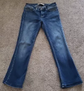 Pantalones de mezclilla BKE Stella ajustados ajustados para mujer azul elástico tiro bajo 28x28 - Imagen 1 de 7