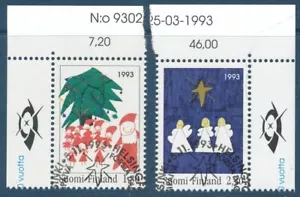 Finland 1993 Used Stamps (2) - Christmas - First Day Cancel - Picture 1 of 1