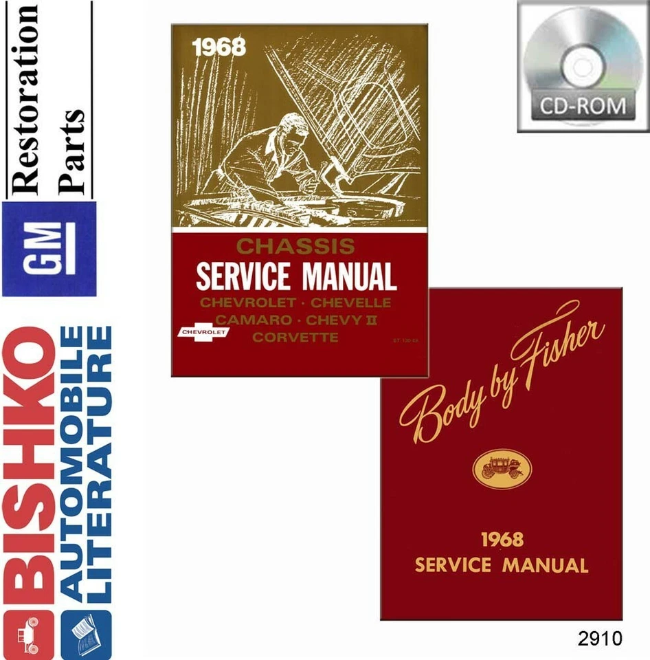 Chevrolet Corvette Chevelle 1968 manual de reparación de taller CD motor transmisión Foto 1 de 1