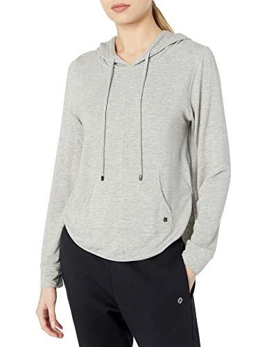 Sudadera pulóver con capucha de manga larga Maaji para mujer, gris guijarro abatible, talla M Foto 1 de 2