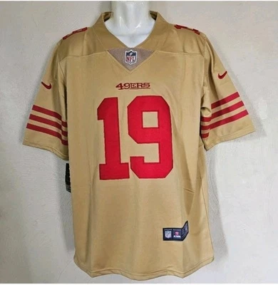 San Francisco 49ers DEEBO SAMUEL #19 Gold NFL On Field Jersey Size Men Small NEW - Image 1 of 4