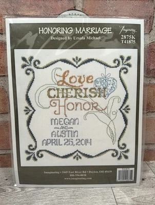 Imaginating Cross Stitch 2875K Honoring Marriage by Ursula Michael New In Pack - Image 1 of 4