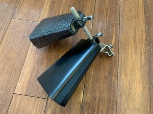 Cowbells Combo - Double Cowbells And Clamp On Post - Picture 1 of 24