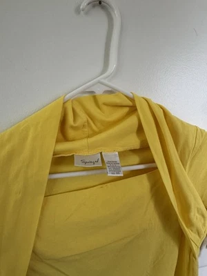 Spiegel Yellow T Shirt Blouse Women’s XS Short Sleeve - Image 1 of 3