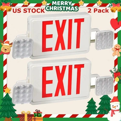 2件装出口标志带应急灯,两个可调节LED灯带备用 — 第 1/4 张图片