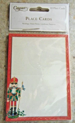Caspari - Nutcracker Design/Package of Place Cards/Pack of 10-New in Wrap - Image 1 of 4