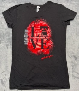 Philadelphia LOVE Liberty Bell Graphic Tee Black Ringspun Cotton Shirt M - Picture 1 of 6