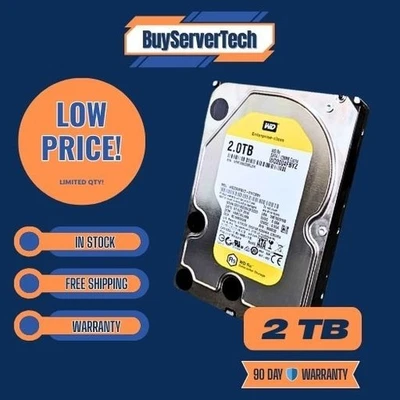 New 2TB SATA WD2004FBYZ WD 3.5" Enterprise Hard Drive 7.2K RPM 6Gbps 128MB - Image 1 of 3