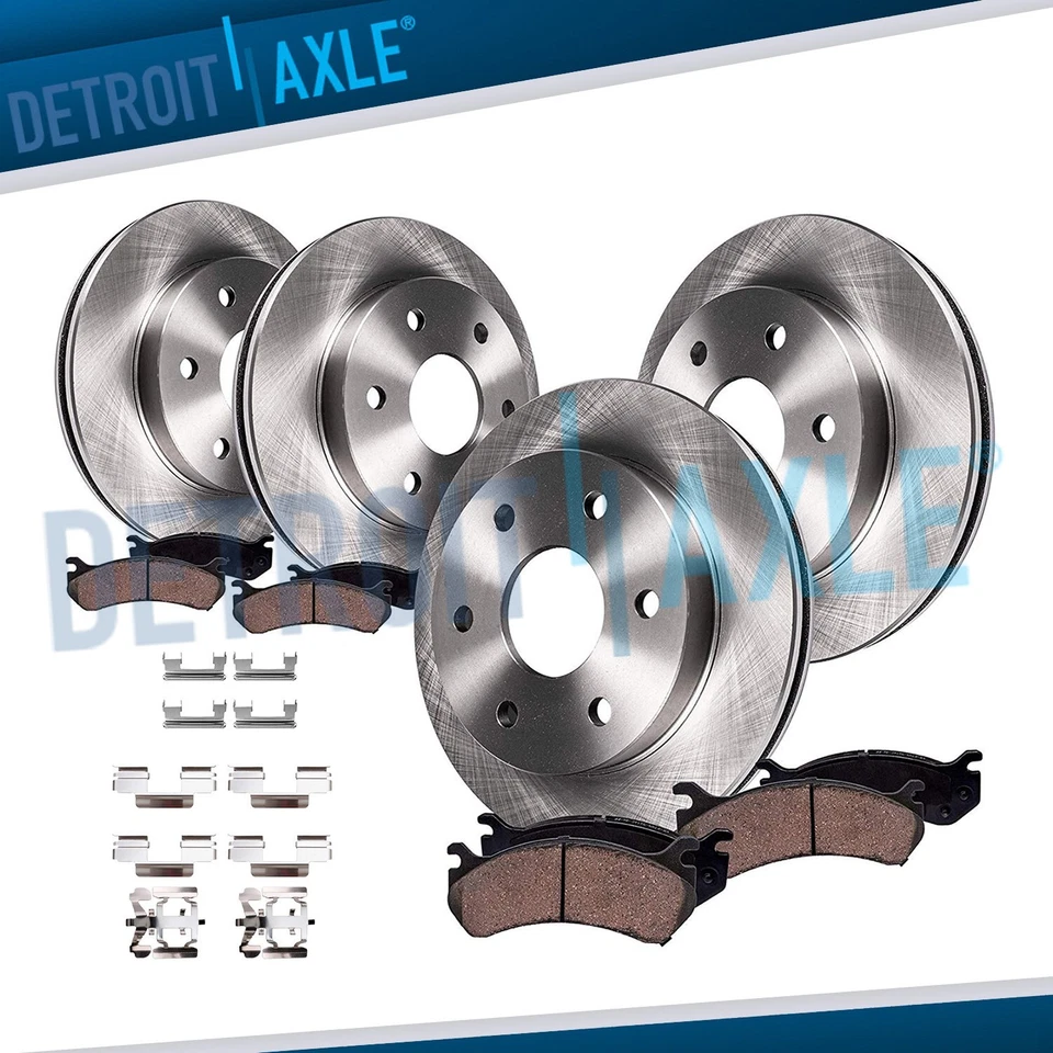 12" Front 12.78" Rear Disc Rotors Brake Pads for Chevy GMC Silverado Sierra 1500 - Image 1 of 4