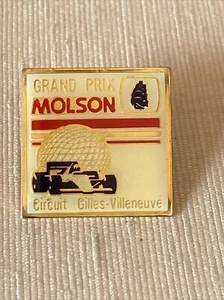VINTAGE GRAND PRIX MOLSON BEER BREWERY CAR RACING CIRCUIT SPONSOR HAT LAPEL PIN - Picture 1 of 3