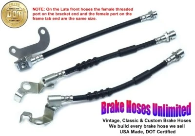 JUEGO DE MANGUERA DE FRENO Mercury Colony Park 1967 Late, After 10-15-1966 - Disco delantero Foto 1 de 2