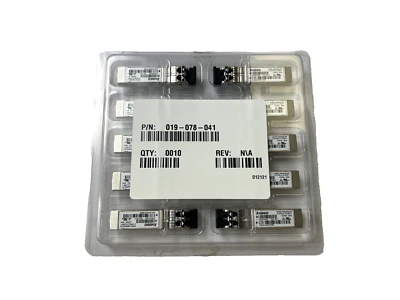 QTY 10 NEW Avago AFBR-709ASMZ-E2 10GBE SFP Transceiver Modules 019-078-041 - Image 1 of 2