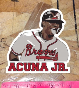 Ronald Acuna Jr Atlanta Braves Fan Sticker Decal Bumper Car Window 4" - Picture 1 of 1