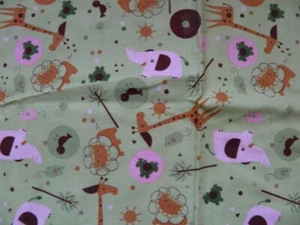 Hoffman California Fabrics Animal Print Remnant  1 yard In the wild green brown - Picture 1 of 4