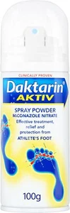 Foot Spray Daktarin Aktiv Odour Powder Athletes 100g Feet - Picture 1 of 5