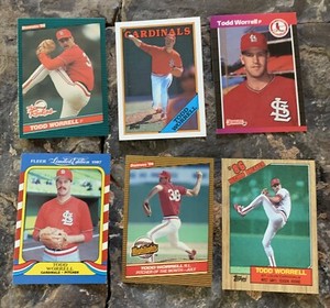 Todd Worrell Baseball Cards. St. Louis Cardinals.