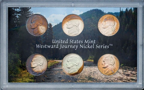 2004-S U.S MINT WESTWARD JOURNEY NICKEL SET PROOF BU UNC APPEALING COLOR TONED Cover